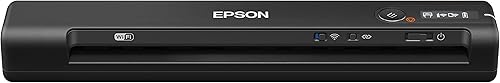 Epson Workforce ES-60W Wireless Portable Sheet-fed Document Scanner for PC and Mac 10.7" by 1.9" by 1.4"