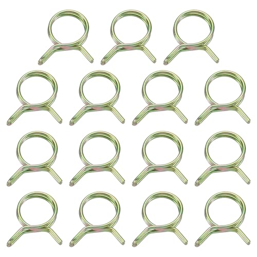 Collier de serrage double fil 11mm pour tube silicone uxcell x15