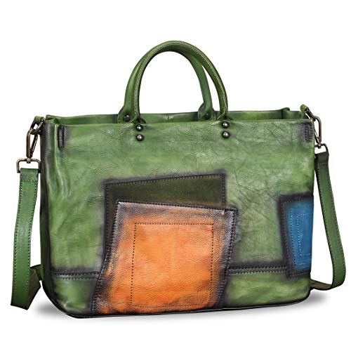 Genuine Leather Handbag For Women Vintage Handmade Top Handle Bag Crossbody Satchel Purse Tote #TOP1