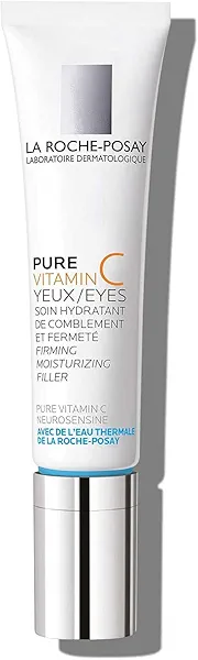 La Roche-Posay Redermic C Pure Vitamin C Eye Cream with Hyaluronic Acid to Reduce Wrinkles for Anti-Aging Effect, 0.5 Fl Oz (Pack of 1)