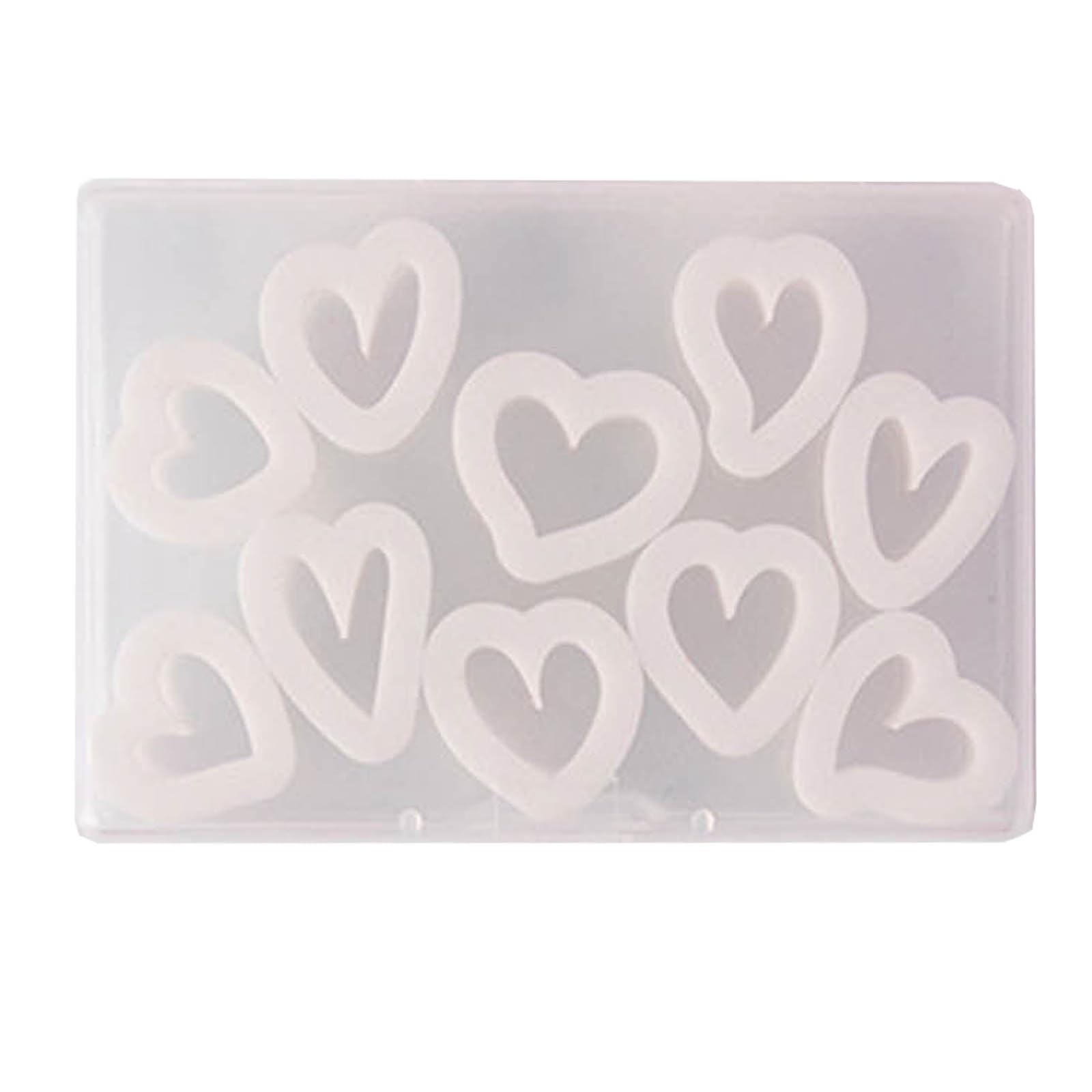 Msioytog Heart Modelling Clay Earring Mold Girls Decoration Modelling Tools Heart Mold Charm Making Clay for Earrings Christmas