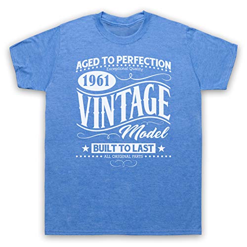 T-shirt Vintage 1961 pour Homme My Icon Art Clothing en Coton Noir