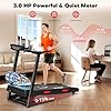 Treadmill with Incline for Home, WENOKER 15% Auto Incline Treadmill with Handrail 300 lbs Capacity, 3.0HP Quiet Walking Pad Tread mill with App, Portable Folding Tread mill with Heart Rate & Wide Belt