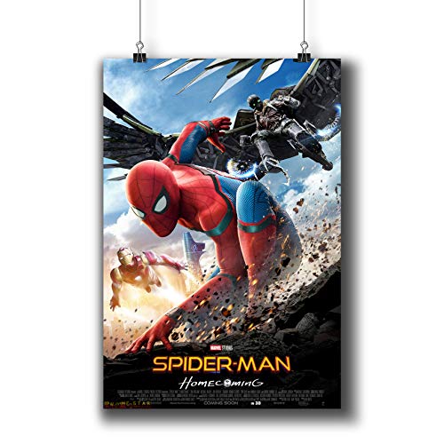 Pentagonwork Spider-Man Homecoming Movie Poster 11.7x16.5 A3 Prints w Stickers 2017 Film, Tom Holland Robert Downey Jr, 541-102