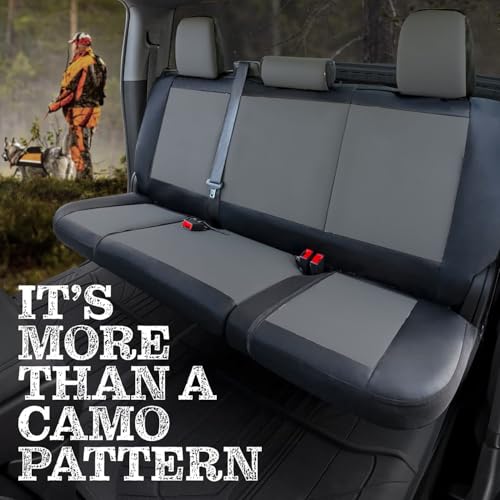 Image of LPI Truck Grey Truck Bench Seat Cover Fits All Full-Size Silverado F-150 Ram Sierra Titan Tundra Pickup Trucks, Folding Bench or Standard Bench Seats, 600D Oxford Fabric with Faux Leather