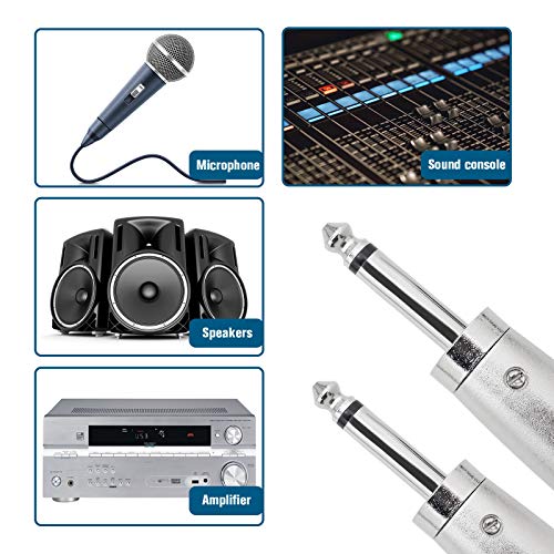 2x 3 pins XLR naar 1/4 Inch Adapters, XLR Mannelijke Socket naar 6.35mm Mannelijke Jack Mono Plug Conversie Connectors… - Image 6