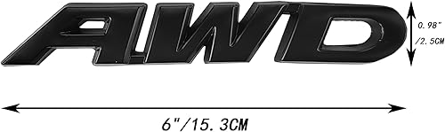 Miniatura 2 de OnlyYou.X AWD Emblem AWD - Adhesivo para camioneta universal y automóvil, 6 pulgadas de largo, 1 unidad, color negro metálico