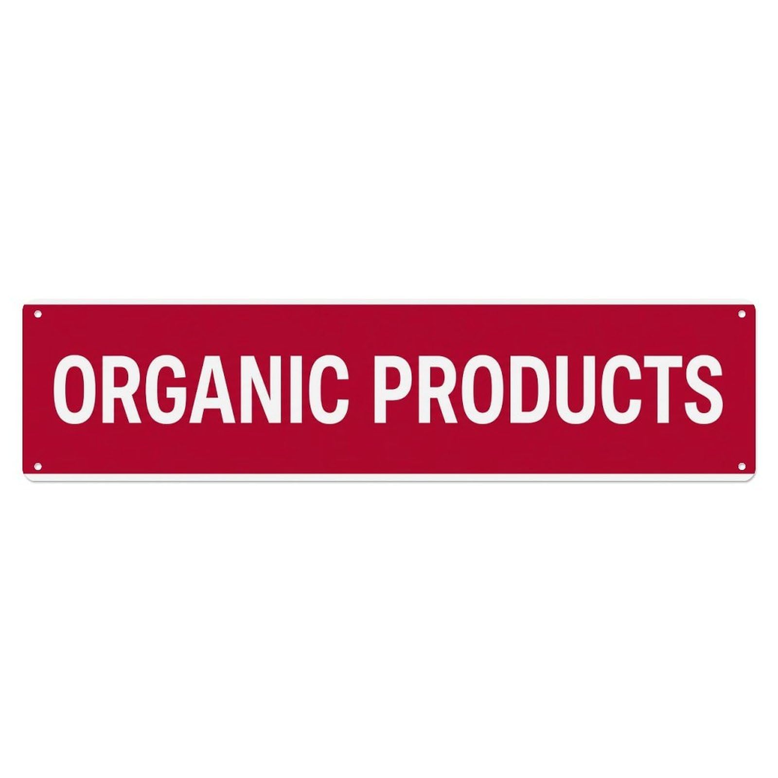 Organic Products Natural Selection Metal Tin Sign
