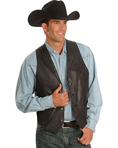 Image of Scully Men's Whipstitch Lamb Leather Vest - 206-171