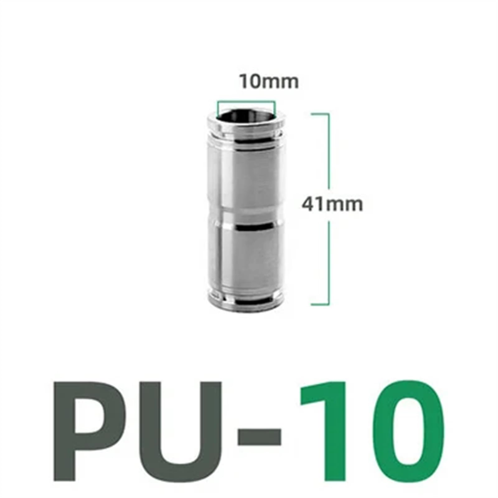 PU 4mm 6mm 8mm 10mm 12mm 14mm 16mm outer diameter PU PG pneumatic connector 304 stainless steel quick connector release trachea (Color : PU-10)