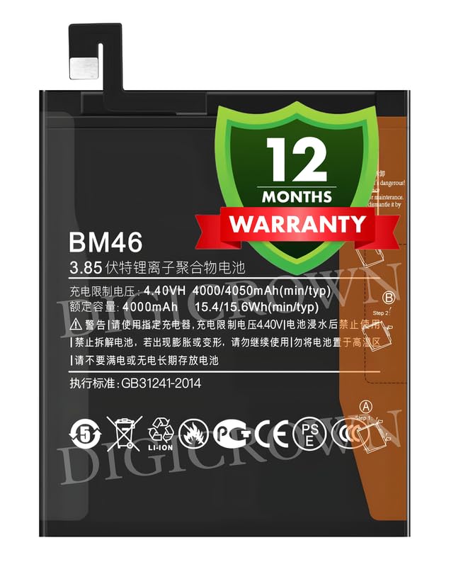 Image of Original BM46 Battery Compatible with Xiaomi Redmi Note 3 - (4050mAh) - 1 Year Warranty DF7