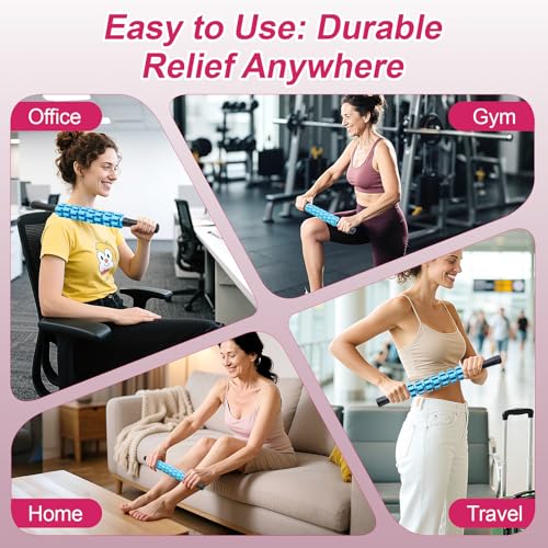 Image of Muscle Roller Stick for Athletes, Liposuction Massage Roller Stick for Exercise Runners, Therapy Manual Massager Stick Tool for Relief Muscle Soreness, Trigger Points, Help Calf, Leg, Back Recovery