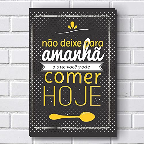 Kit Com 6 Placas Em Mdf - Frases Para Cozinha - R+ Adesivos