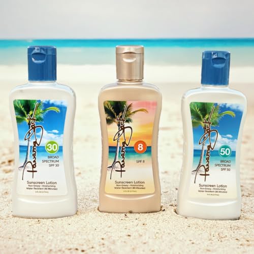 Panama Jack Sunscreen Tanning Lotion, SPF 8, 30, 50 Suntan Pack