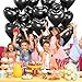 20pcs Black Heart Balloons, 18 Inch Foil Heart Shape Love Mylar Balloons for Birthday Wedding Valentine’s Day Party Decorations (Black)