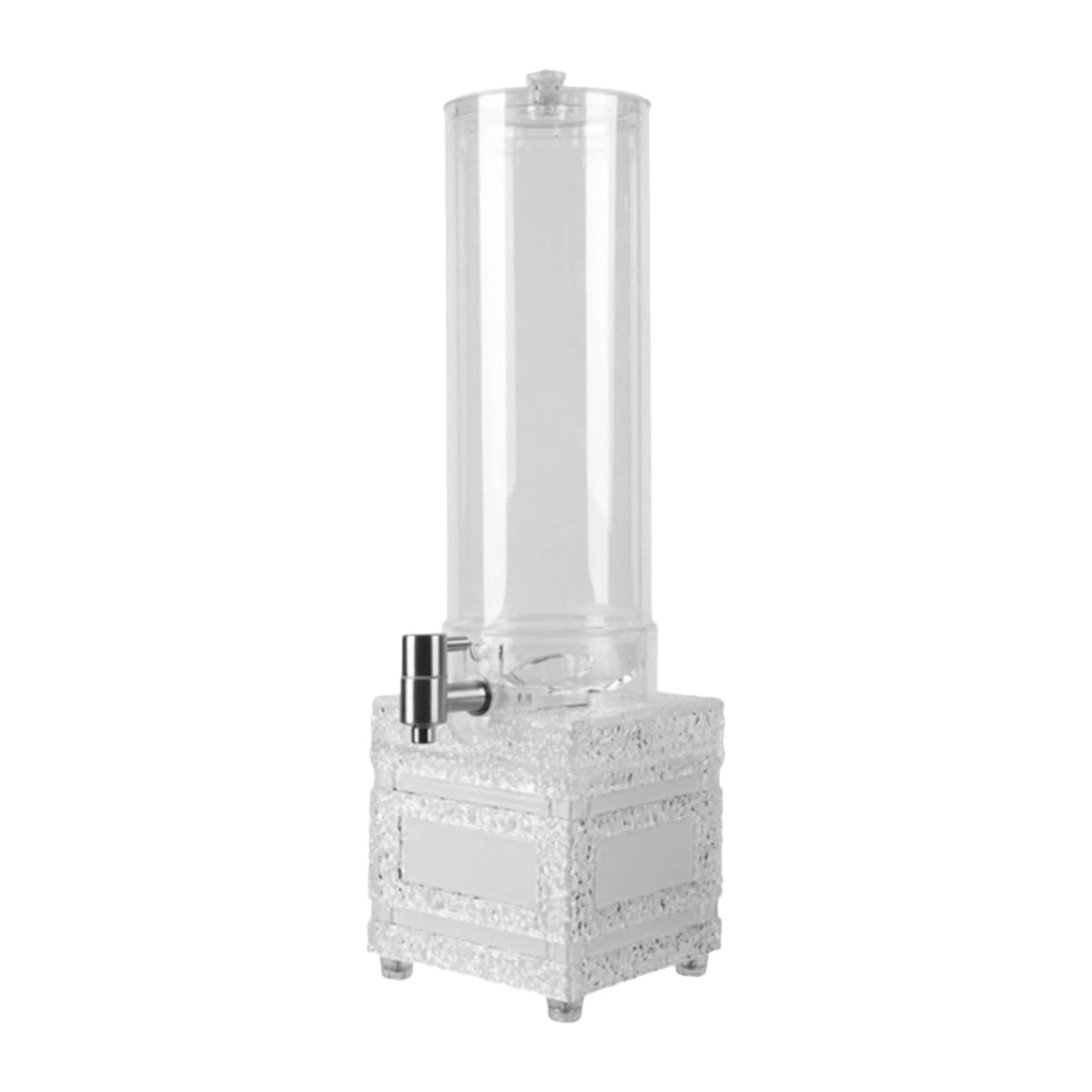 Dispensador de Cerveza Torre Acrílica Recipiente Tubo Surtidor Soporte Robusto Fácil Verter Adecuado para Fiestas Deportivas Terraza Restaurante Campi, tal como se describe, Cubo Redondo