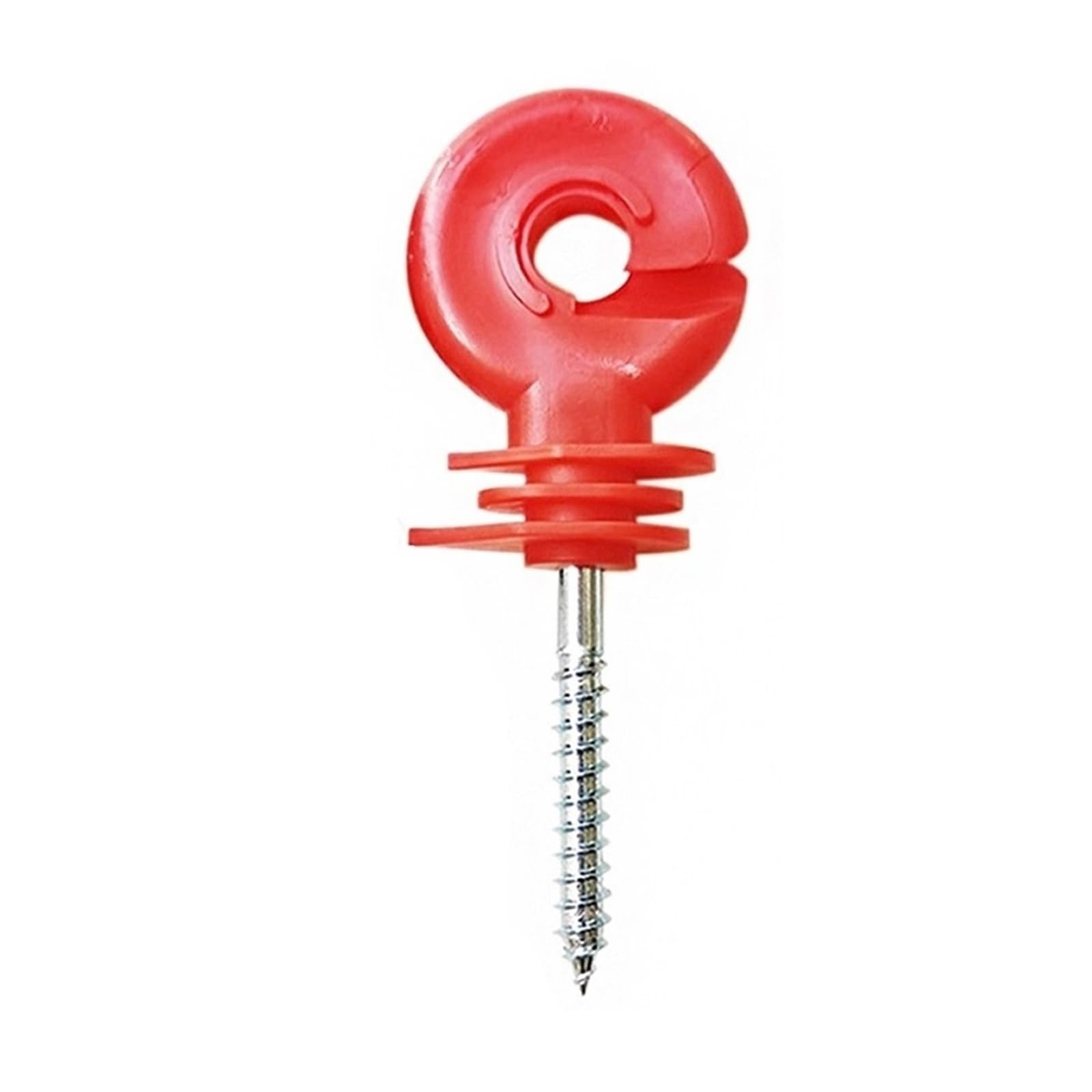 100 piezas de aisladores for cercas eléctricas, atornillables, for postes madera, for pastos, jardín, accesorios y herramientas Para Postes(100 red insulators)
