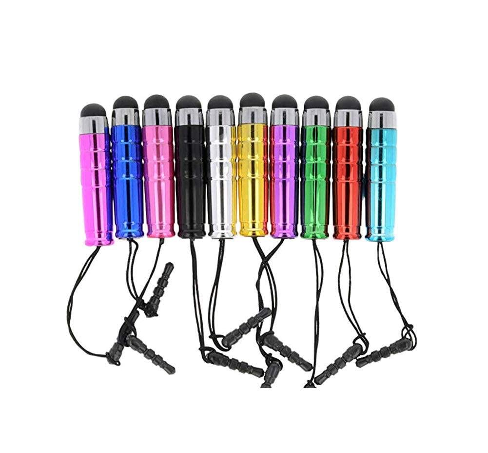 generic 10Pcs Mini Stylus Pens Capacitive Resistive Touchscreen Pens Retractable Stylus Pens Touch Pen for Smartphone Tablet Pc Phones -Random Color Convenient and Practical