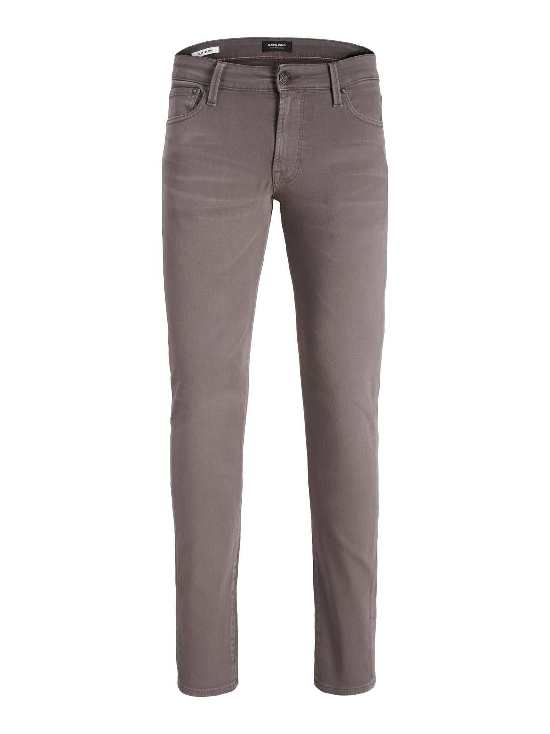 Jack & Jones Men's Gunmetal Glenn Slim Fit Jeans Cotton Stretch Denim Pants 30W / 34L