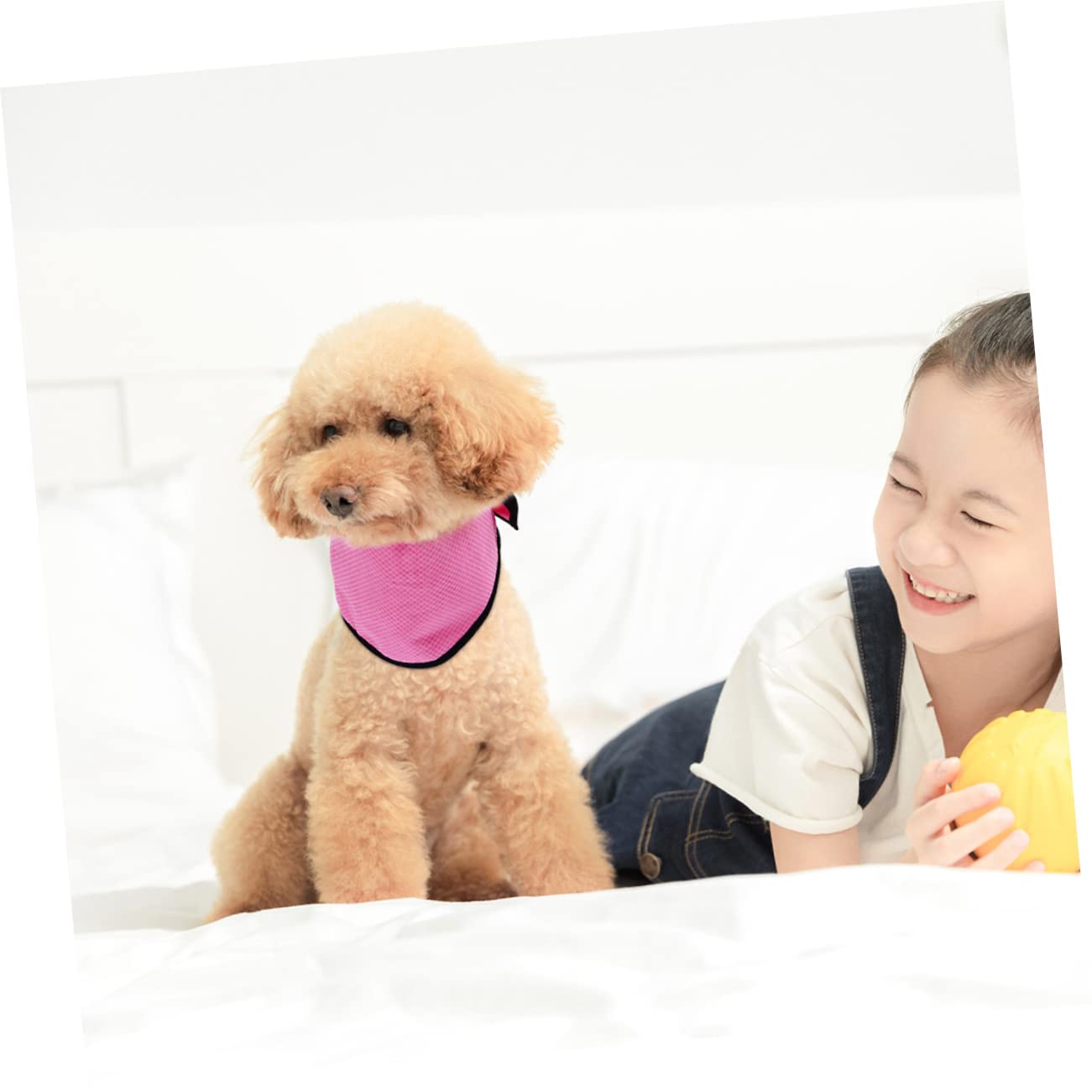 Housoutil 4stücke Kühlendes Hundetuch Atmungsaktive Kühlbandana Für Hunde Für Sommeraktivitäten Wie Und Sport Mit Punkten Punkten