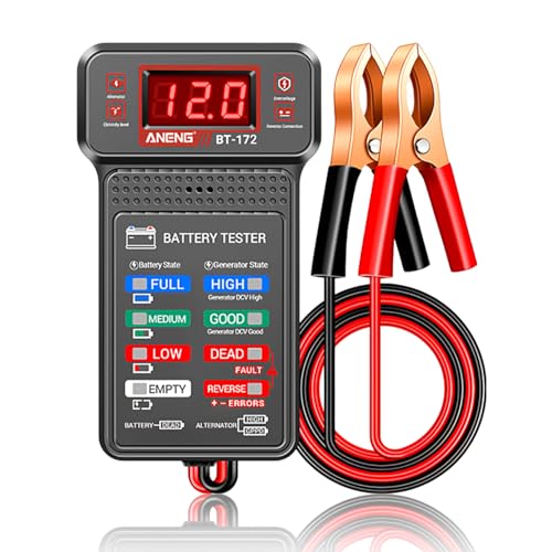 Image of TecoKart 12V Car Battery Health Tester, Comprehensive Analysis Voltage and Load Tester with LED for Two Wheeler and Car Batteries, Universal Trouble Shooting