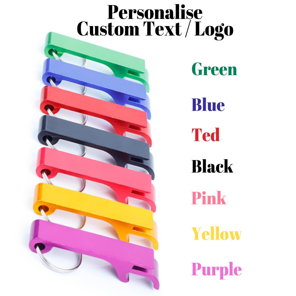 Bomboniere Matrimonio Apribottiglie Personalizzato In Alluminio - Portachiavi Con Testo/Logo, 30 Pezzi Per Matrimoni, Compleanni, Regali Apri Bottiglia Personalizzato