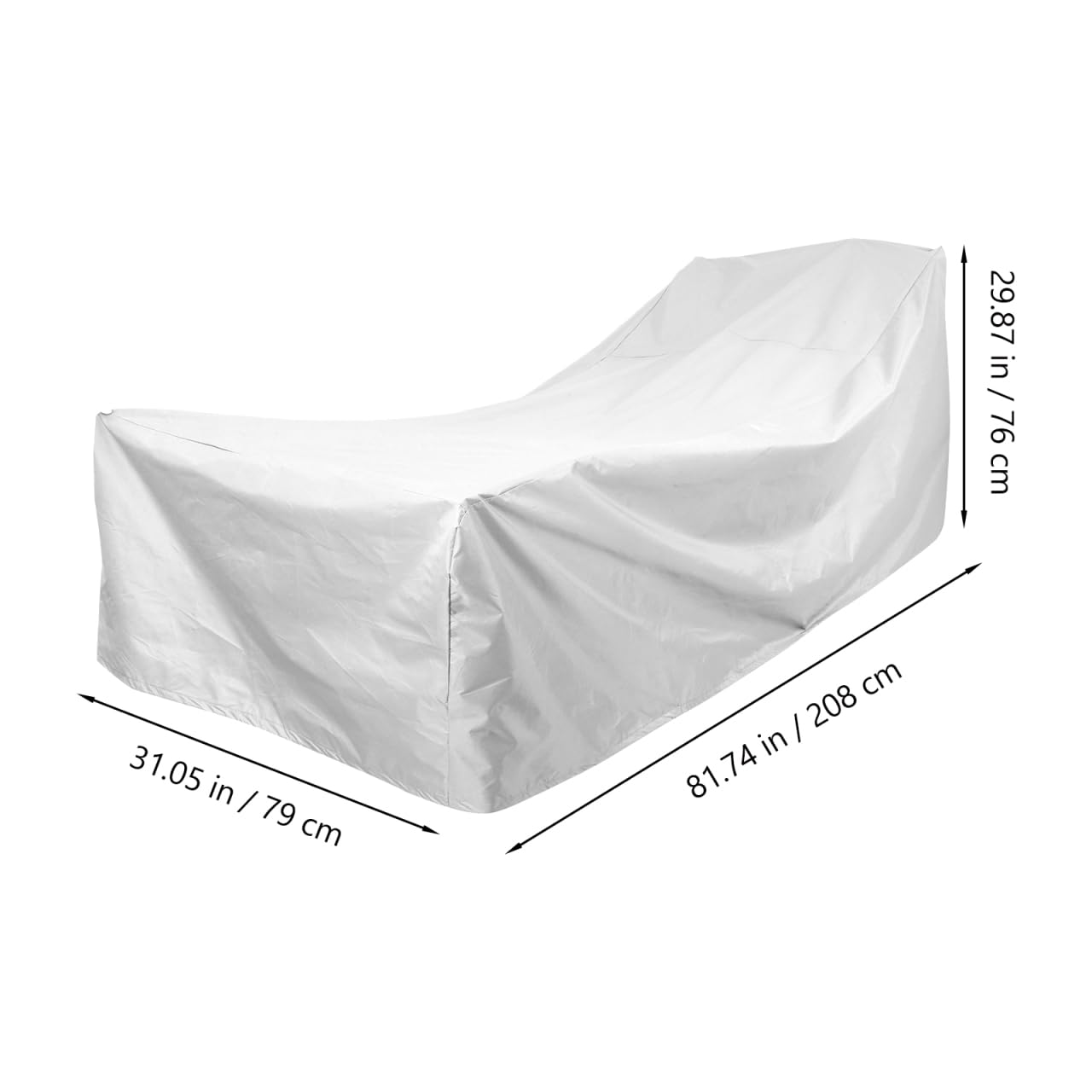 UKCOCO Copertura di Oxford per chaise longue impermeabile e resistente alle intemperie, coperta da lettino, per esterni, dimensioni