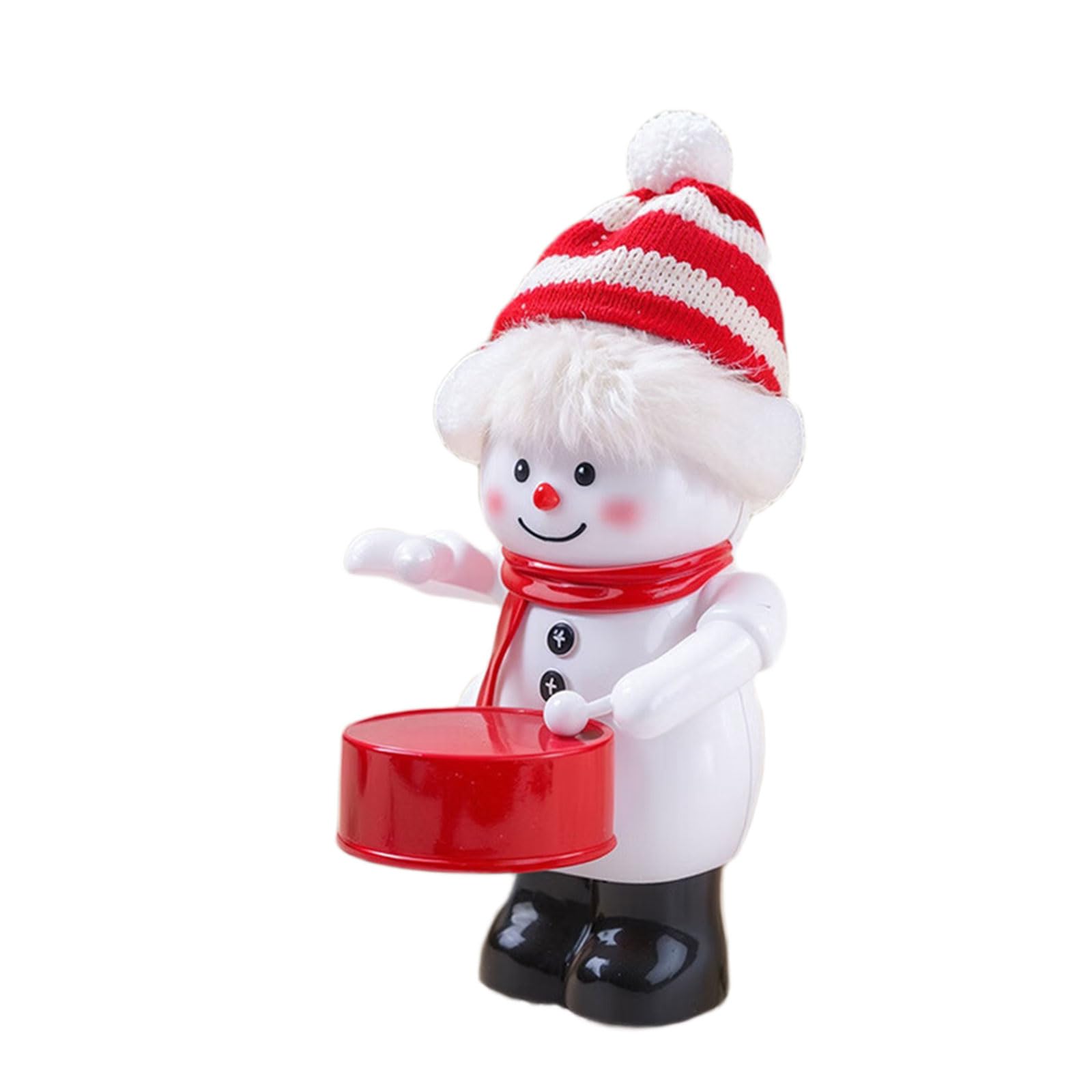 Msioytog Resin Snowman Wind Up Toy Holiday Tree Hanging Ornament for Christmas Tree Mantels Fining Table Festival Celebration Festival Drumming Snowman Decoration