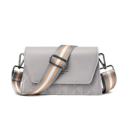 Image of LVYOUME Purse Strap Silver Hardware Wide Bag Straps Replacement Crossbody Adjustable Shoulder Strap for Purses