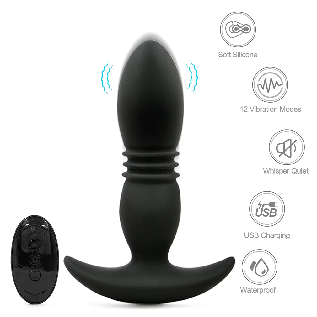 Massêur de Prostâte Homme Gôdé va et vient 10 Modes de Vibration & Télescopiques Plùg pour Plaisir Femme Sextoyspour pour Femme Ànalé Plüg Vîbrânt Stimulâteùr masseur prostatique