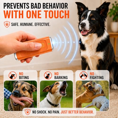 NEW 2026 Dog Bark Deterrent Device - Ultrasonic Anti Barking Device for Dogs - Humane Rechargeable Bark Control & Dog Training Tool for Small Medium Large Dogs - Indoor Outdoor Anywhere Daily — view 3
