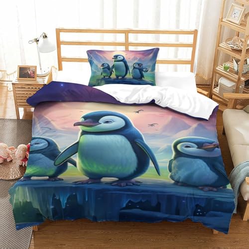 Parure de lit 3D avec fermeture éclair pratique en microfibre douce - 2