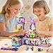 HOGOKIDS 3 Modes Girls Park Building Set - Friendship City Park Building Blocks Toy Set, Friends DIY Building Toys with Ferris Wheel, Spinning Carousel, Slide | Gifts for Girls Boys Age 8 9 10 11 12+