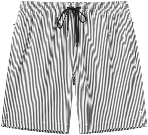 Image of Tyhengta Men's Swim Trunks Quick Dry Beach Shorts with Zipper Pockets and Mesh Lining