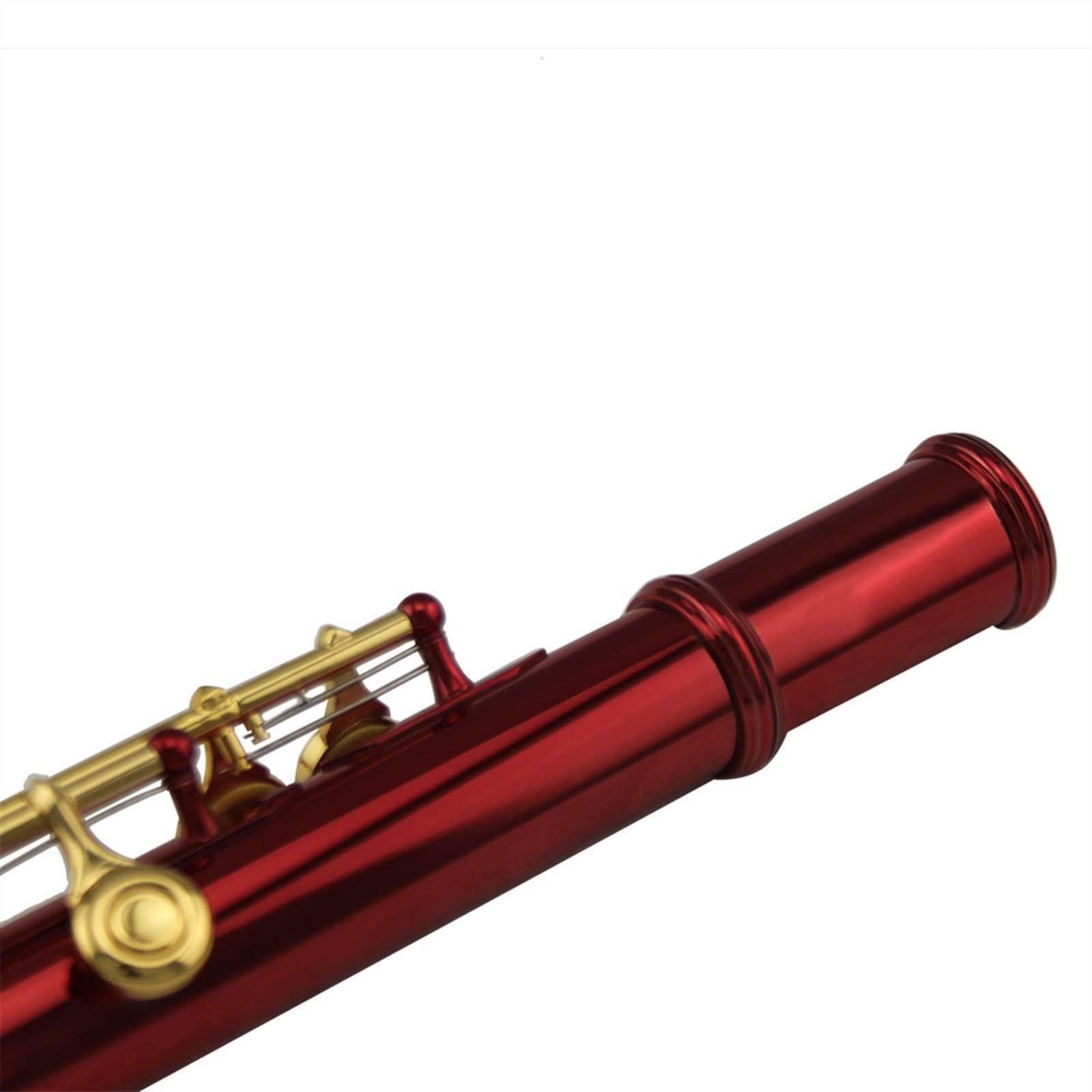 ZUZU Flauta Dominante Chapada En Oro del Cuerpo del Color Rojo del Agujero Cerrado del Grado Intermedio 16 Kit Flauta