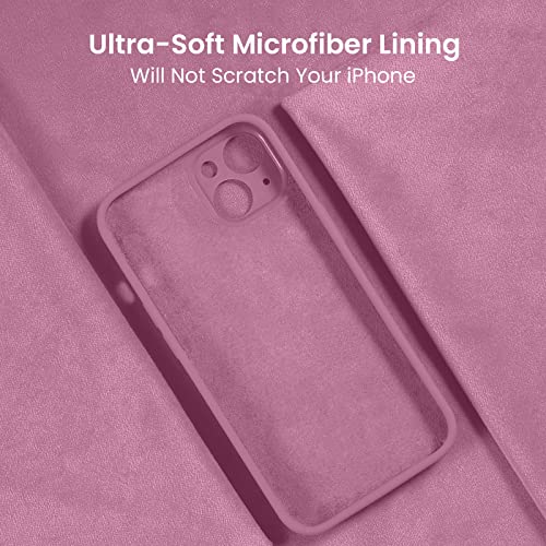 Image of FireNova Designed for iPhone 13 Case, Silicone Upgraded [Camera Protection] Phone Case, Soft Anti-Scratch Microfiber Lining Inside, 6.1 inch, Lilac Purple