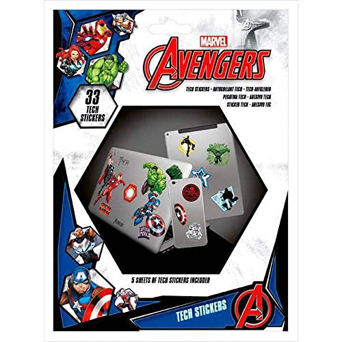 Marvel- Kit de 33 Autocollants-Avengers, TS7404, Multicolore