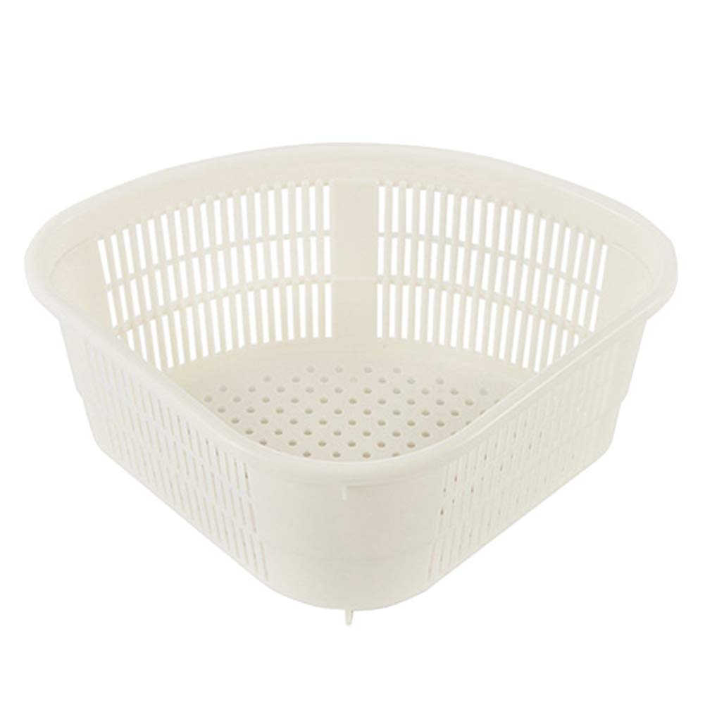 Brussels White Brussels08 Triangular Sink Basket Shelf Sink Corner Drains Strainers Box Kitchen Draining Basket Plastic Storage Rack For Sponge Fruit Soaps Box