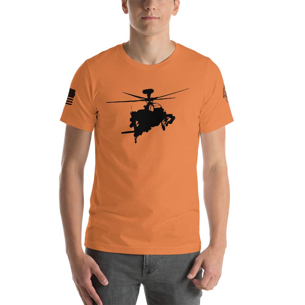 Apache Helicopter Blacked Out Graphic Short-Sleeve T-Shirt