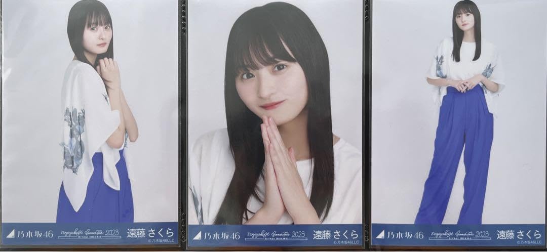 Amazon.co.jp: 乃木坂46 遠藤さくら 生写真 青×白 コンプ 真夏の全国