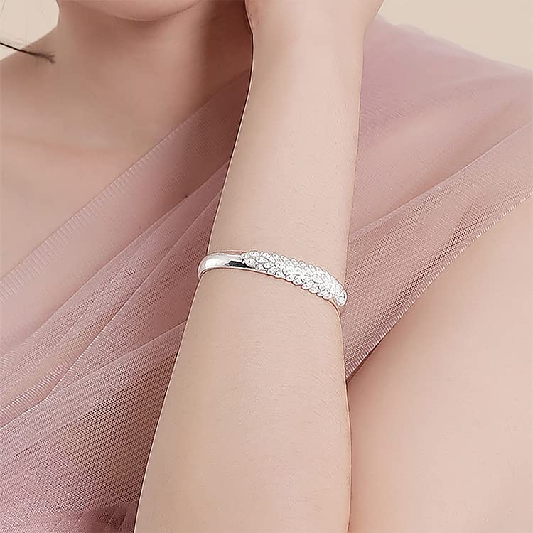Bracelet à écran d'ouverture de paon en émail ciselé élégant - 3
