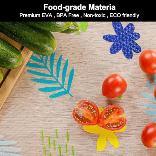 Image of EVA Food Grade Washable Anti Slip Mat /Sheet for Fridge, Shelf Liner, Table, Kitchen Drawer mat (3 Meter) (Blue Flower)