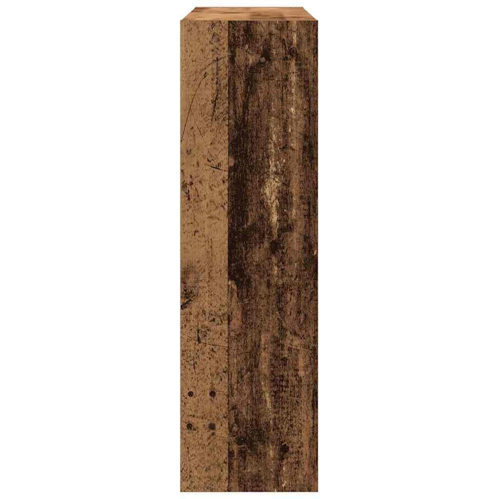 Libreria in legno anticato, 100 x 30 x 103 cm, con 3 ripiani e molto spazio per soggiorno, ufficio, cameretta dei bambini, da parete o da appoggiare