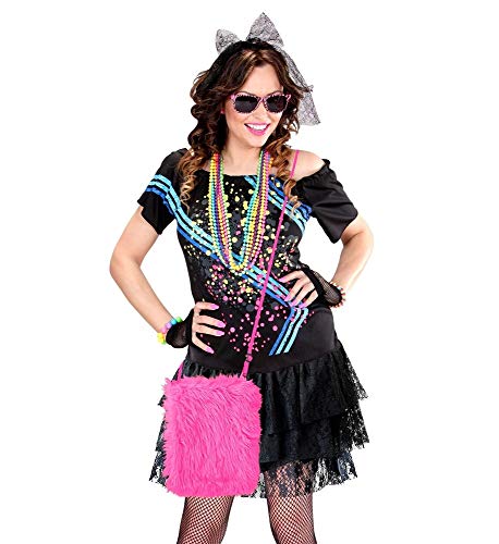 W WIDMANN MILANO Party Fashion - Plüsch Handtasche, Retro, 80er Jahre, Accessoire, Fasching