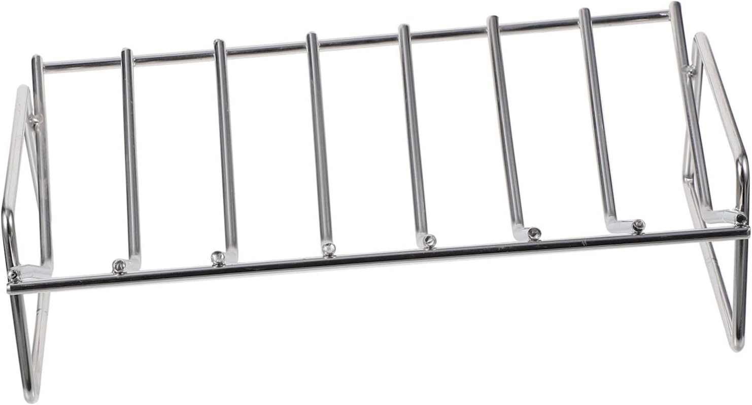 BESPORTBLE Barbecue Grill Rib Rack Grilling Rack Stainless Steel Reversible Design