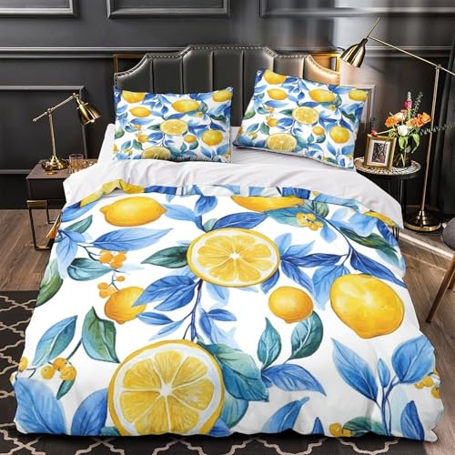 Housse de couette anti-plis en microfibre résistante parure de lit 135x200 - 2