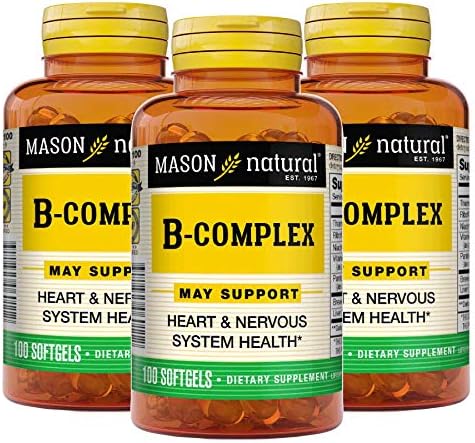 Mason Vitamins B Complex Multivitamin Softgel, 100-Count Bottles (Pack of 3)