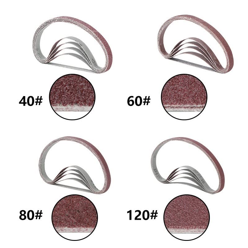 Paski ścierne, papier ścierny, 5 szt. 457x13mm Paski ścierne do szlifierek, papier ścierny, gradacja 40-120, paski narzędzi ściernych(5pcs 60grit)