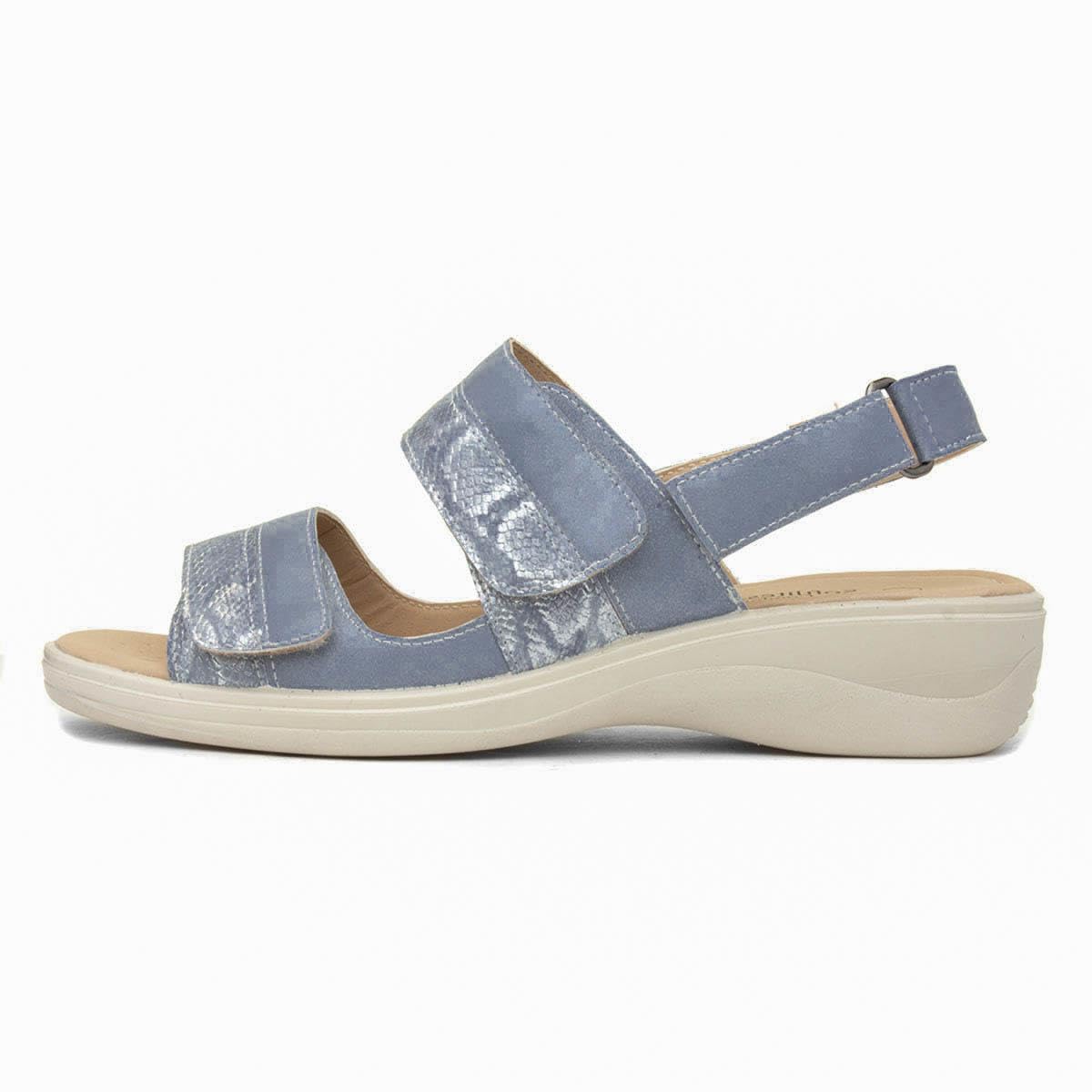 Softlites Womens Blue Easy Fasten Sandal