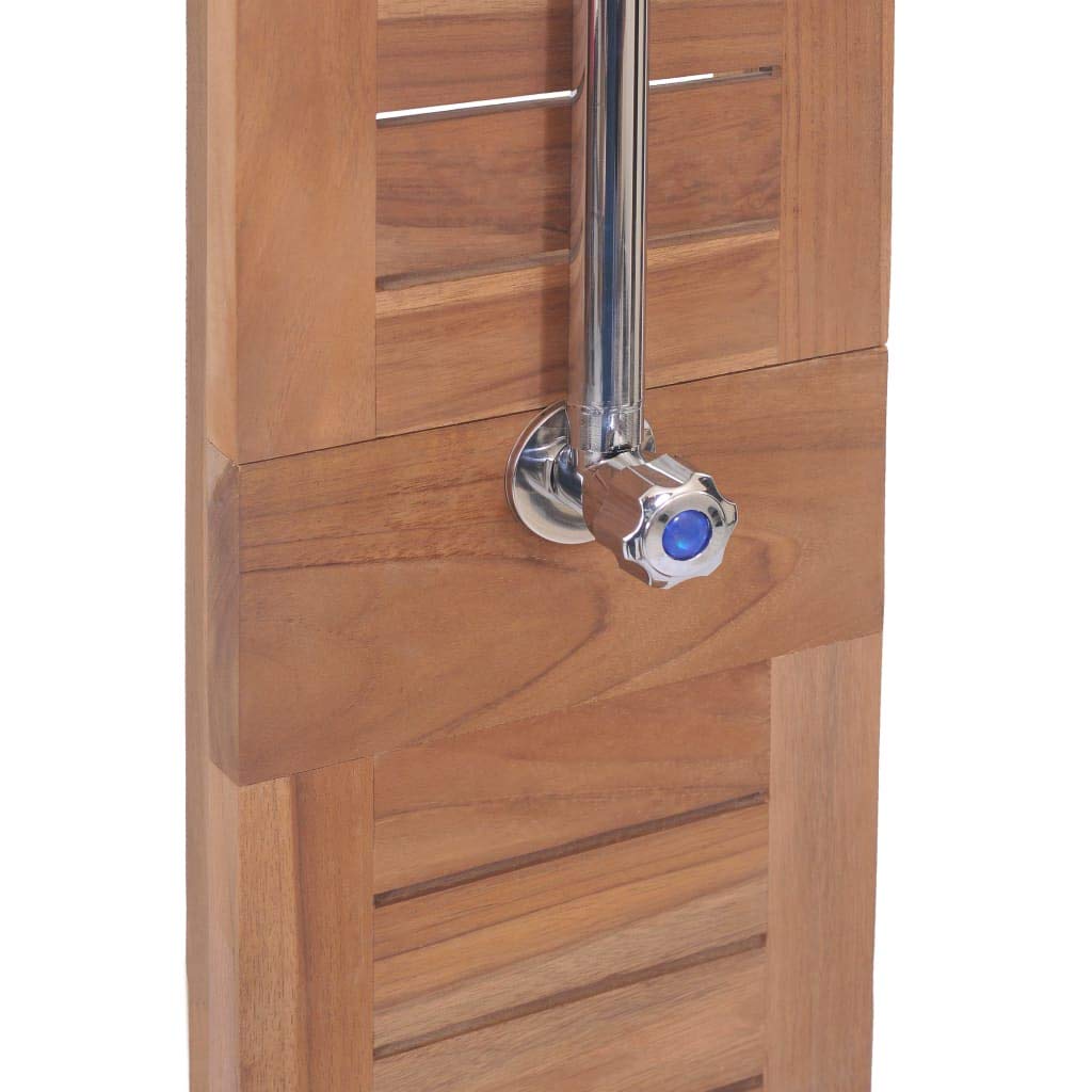 Homgoday Decoración de muebles, ducha de jardín de madera maciza de teca, 70 x 75 x 204 cm, muebles de interior/exterior para salón, oficina